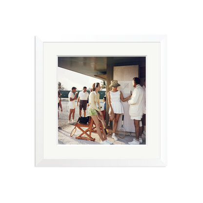 Slim Aarons 'Tennis in the Bahamas' White Medium