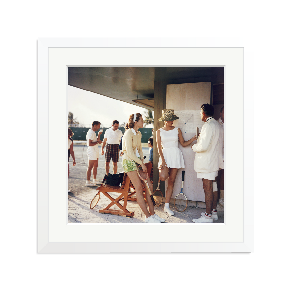 Slim Aarons 'Tennis in the Bahamas' White Large