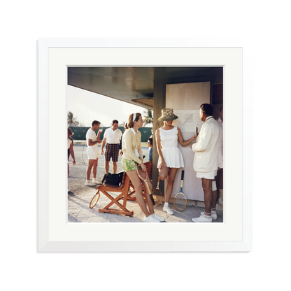 Slim Aarons 'Tennis in the Bahamas' White Large