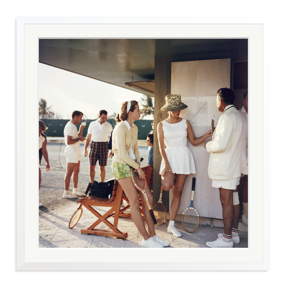 Slim Aarons 'Tennis in the Bahamas' White XXL