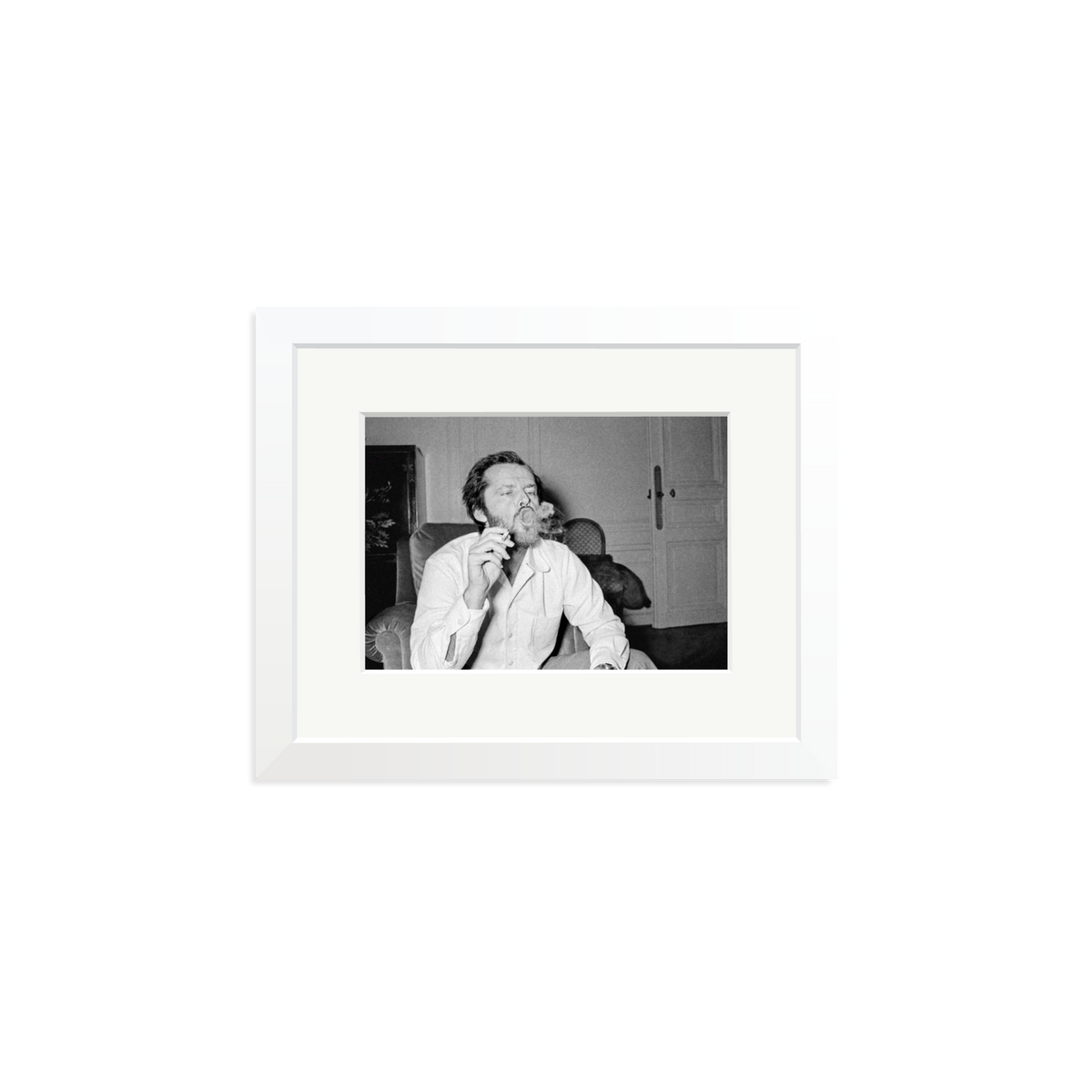 Jack Nicholson Framed Print White Small