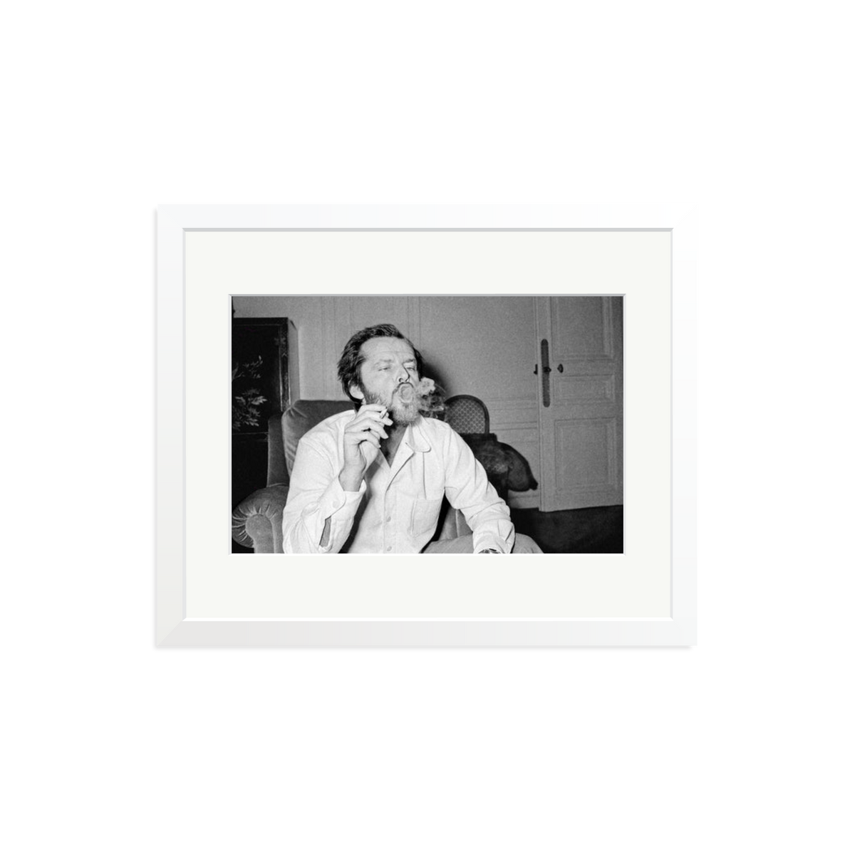 Jack Nicholson Framed Print White Medium