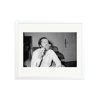 Jack Nicholson Framed Print White Large