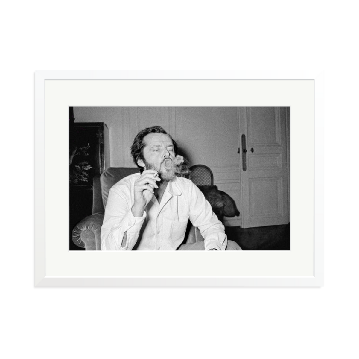 Jack Nicholson Framed Print White XL