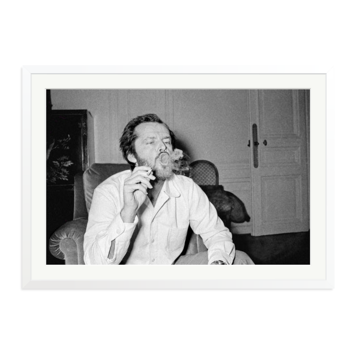 Jack Nicholson Framed Print White XXL