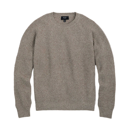 Rivay Sonny Waffle Sweater in Khaki Marl Khaki Marl