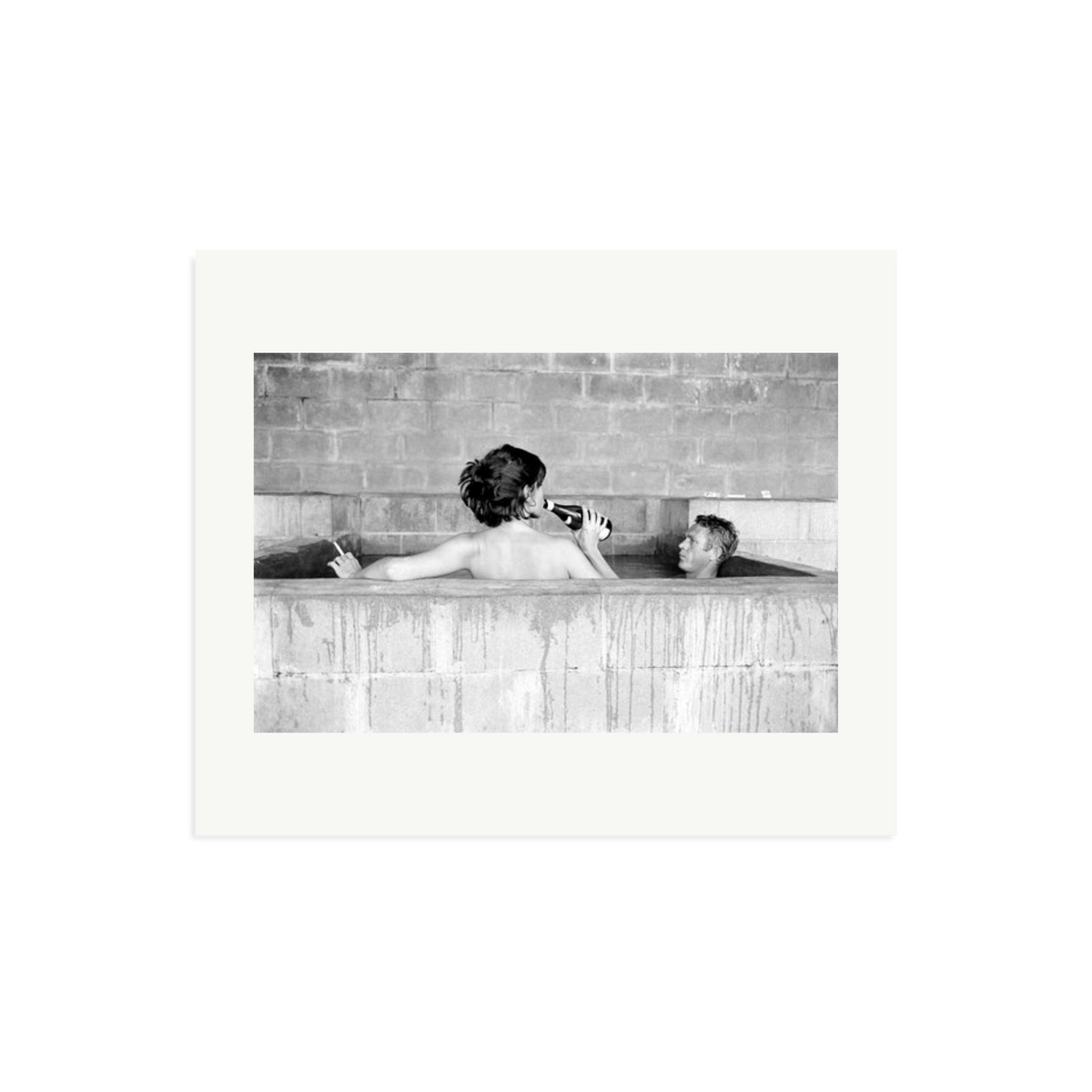 Steve McQueen & Wife Framed Print Print Only Large