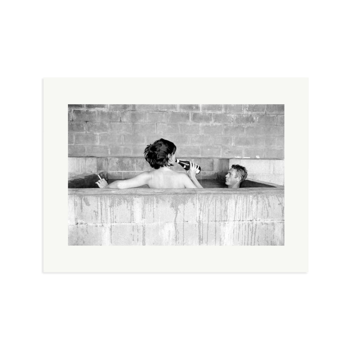Steve McQueen & Wife Framed Print Print Only XL