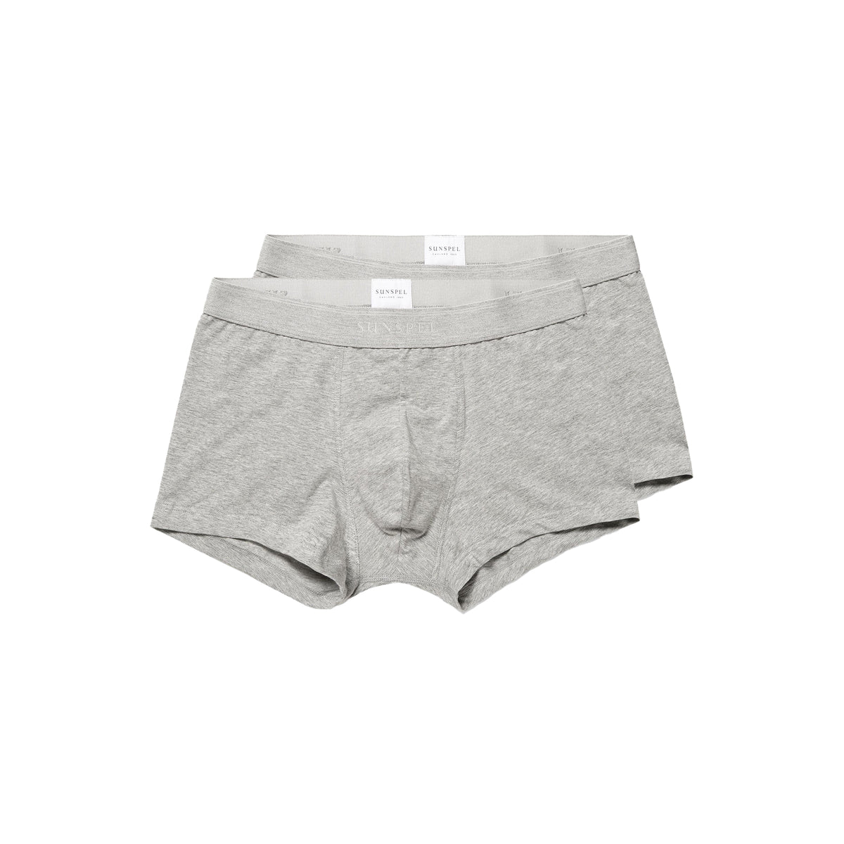 Sunspel Stretch Cotton Trunks Twinpack Grey