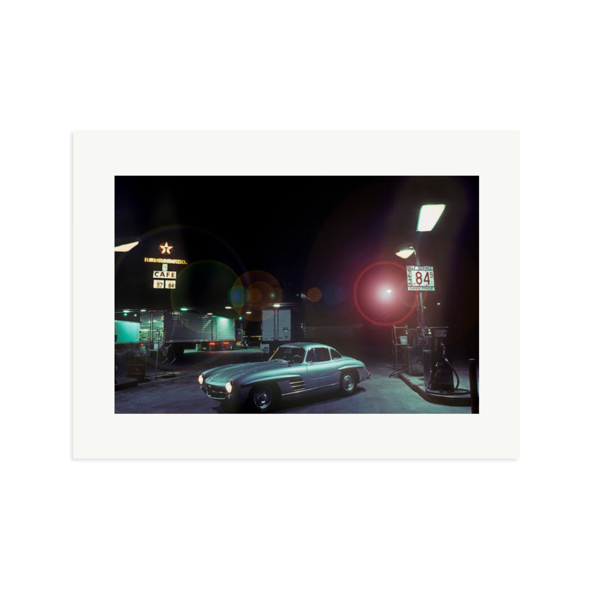 The Gas Station Framed Print Print Only XL