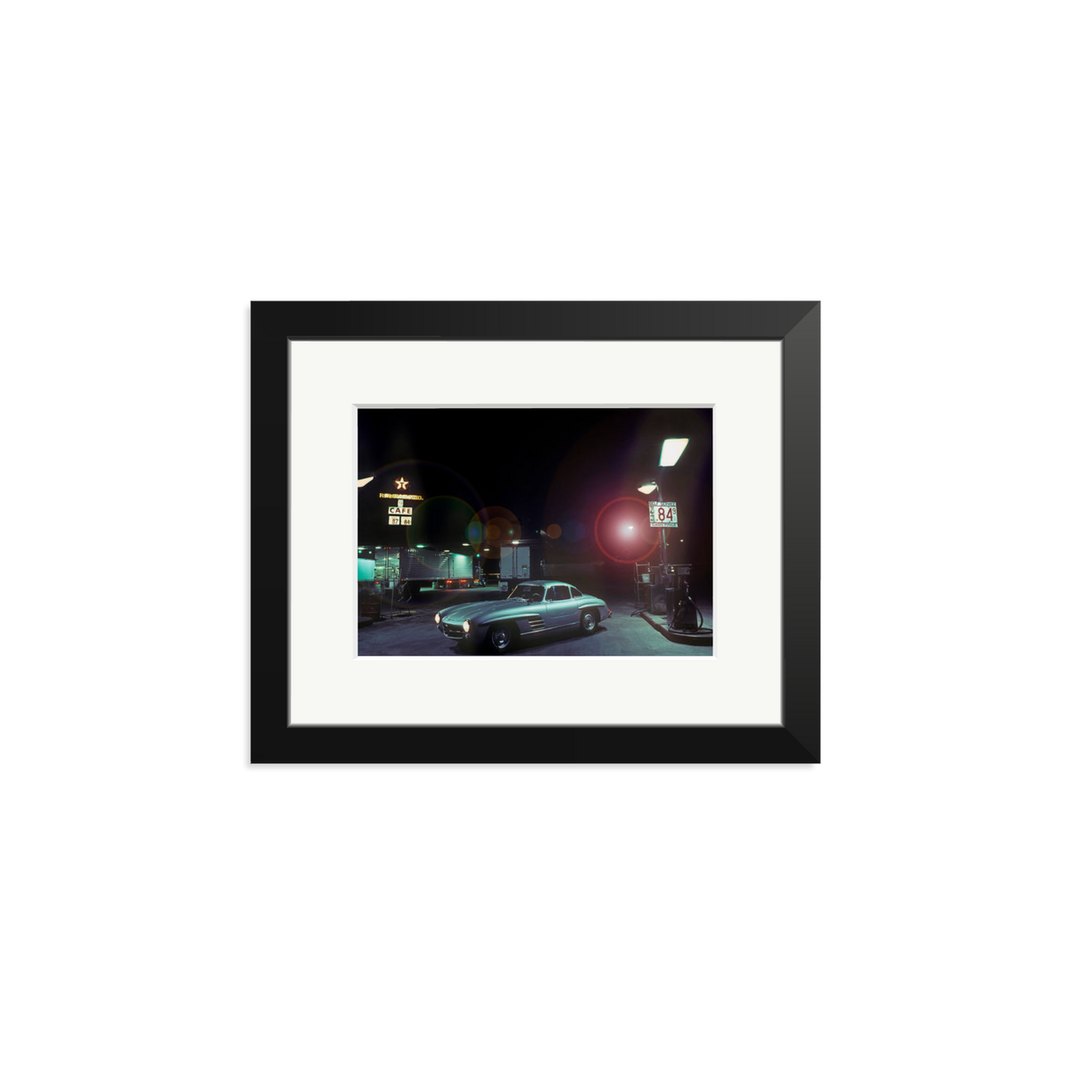The Gas Station Framed Print Black Small