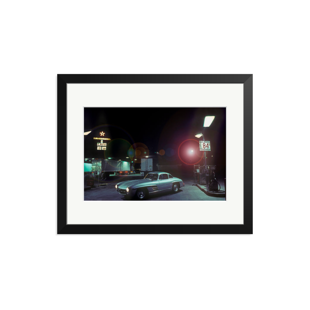 The Gas Station Framed Print Black Medium