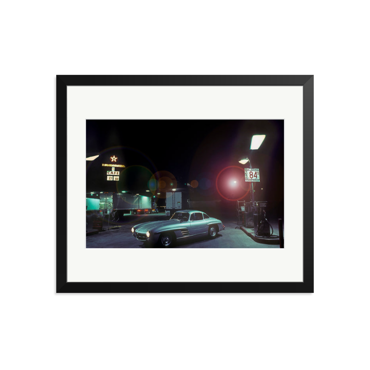 The Gas Station Framed Print Black Large