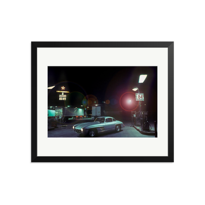 The Gas Station Framed Print Black Large