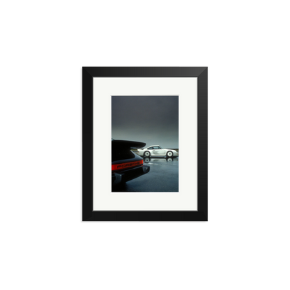 Porsche Test Track Framed Print Black Small