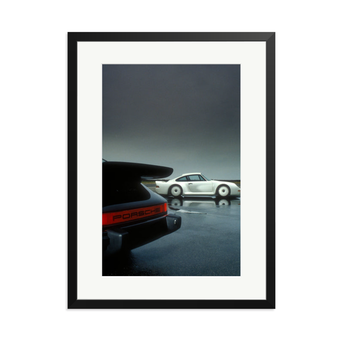 Porsche Test Track Framed Print Black XL