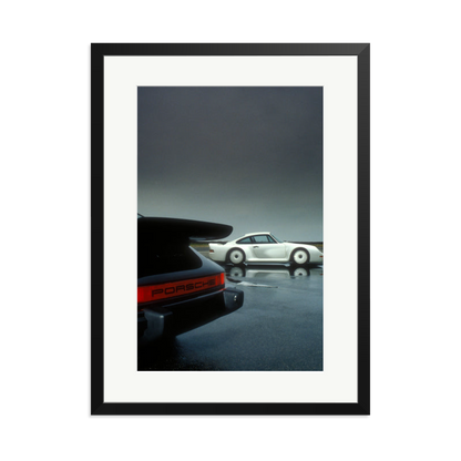 Porsche Test Track Framed Print Black XL