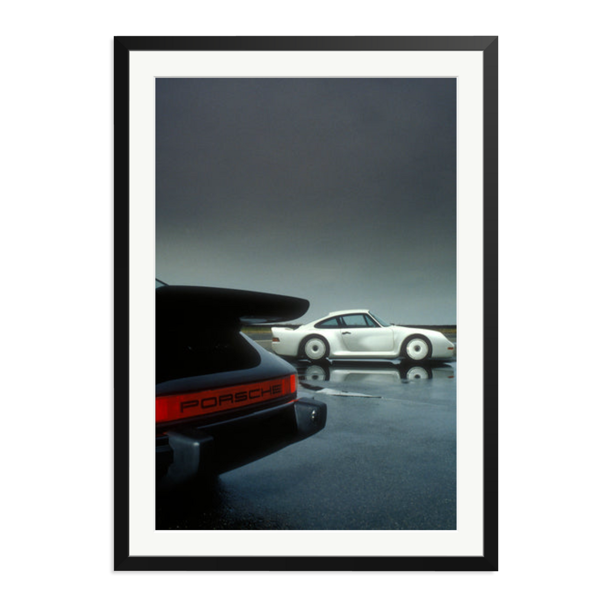 Porsche Test Track Framed Print Black XXL