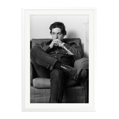 Thoughtful Al Pacino Framed Print White XXL