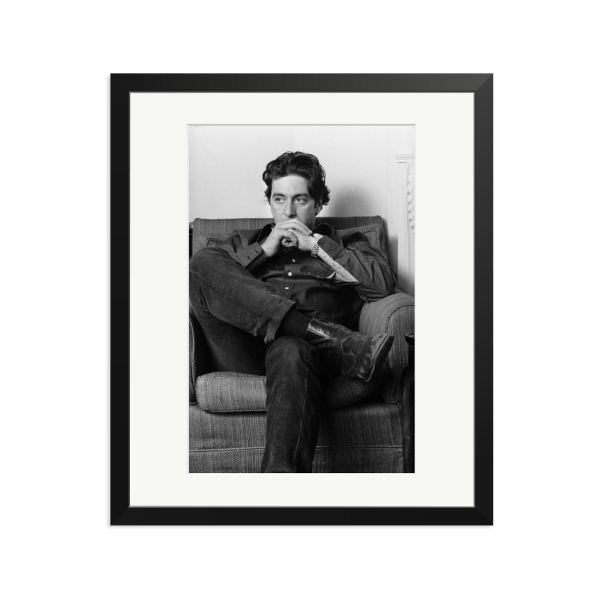 Thoughtful Al Pacino Framed Print Black Large