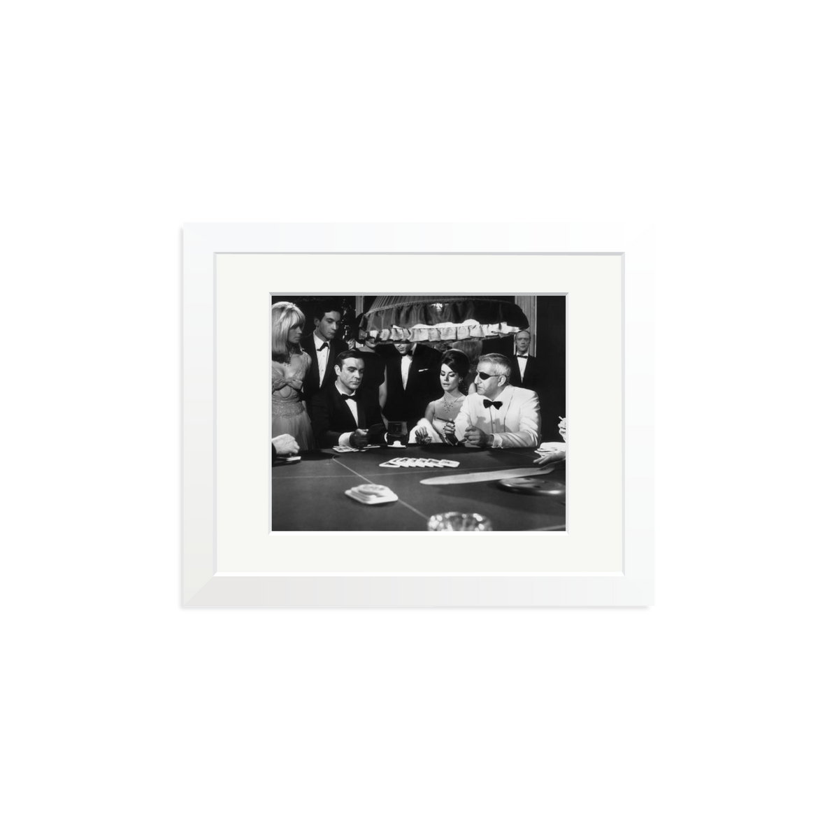 Thunderball Gambling Framed Print White Small