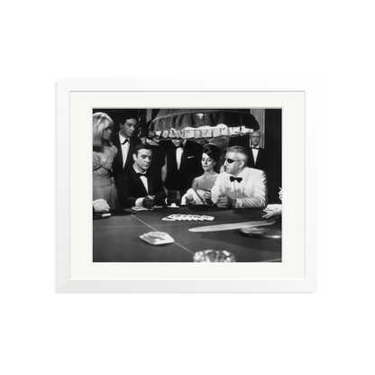 Thunderball Gambling Framed Print White Medium