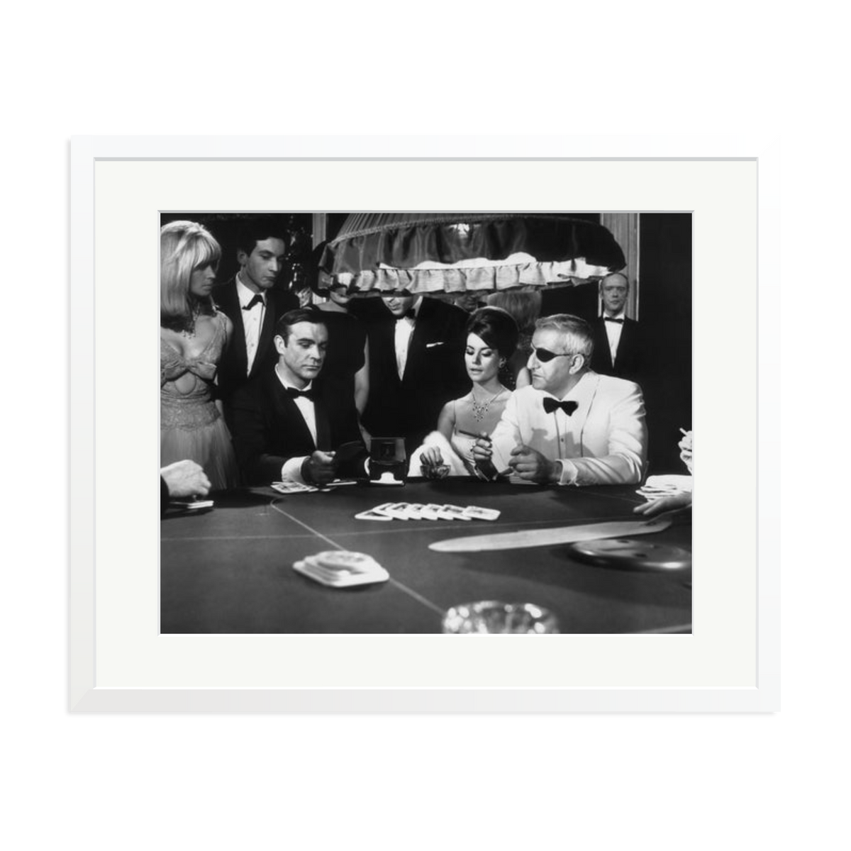 Thunderball Gambling Framed Print White XL
