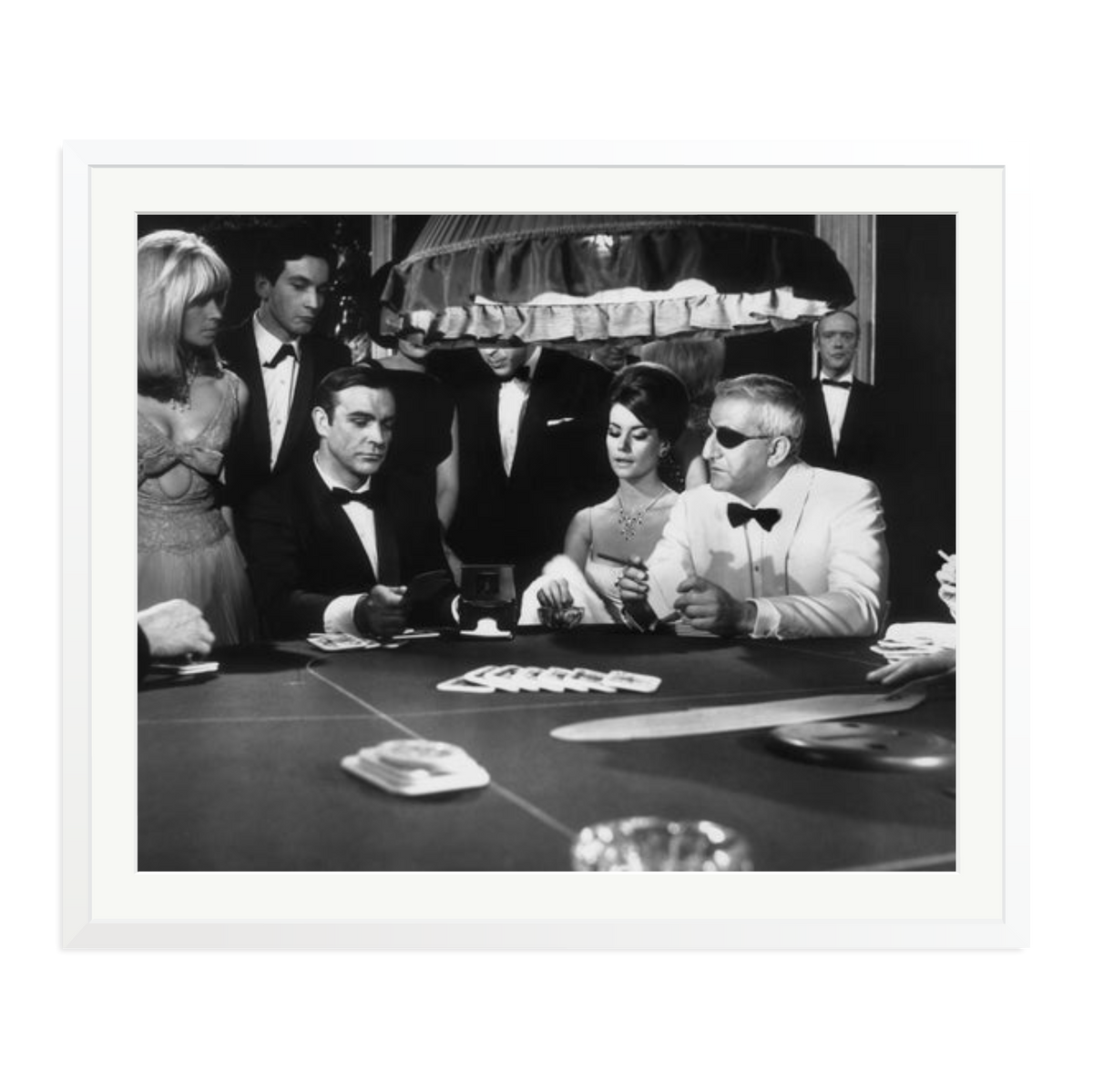 Thunderball Gambling Framed Print White XXL