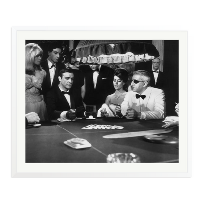 Thunderball Gambling Framed Print White XXL