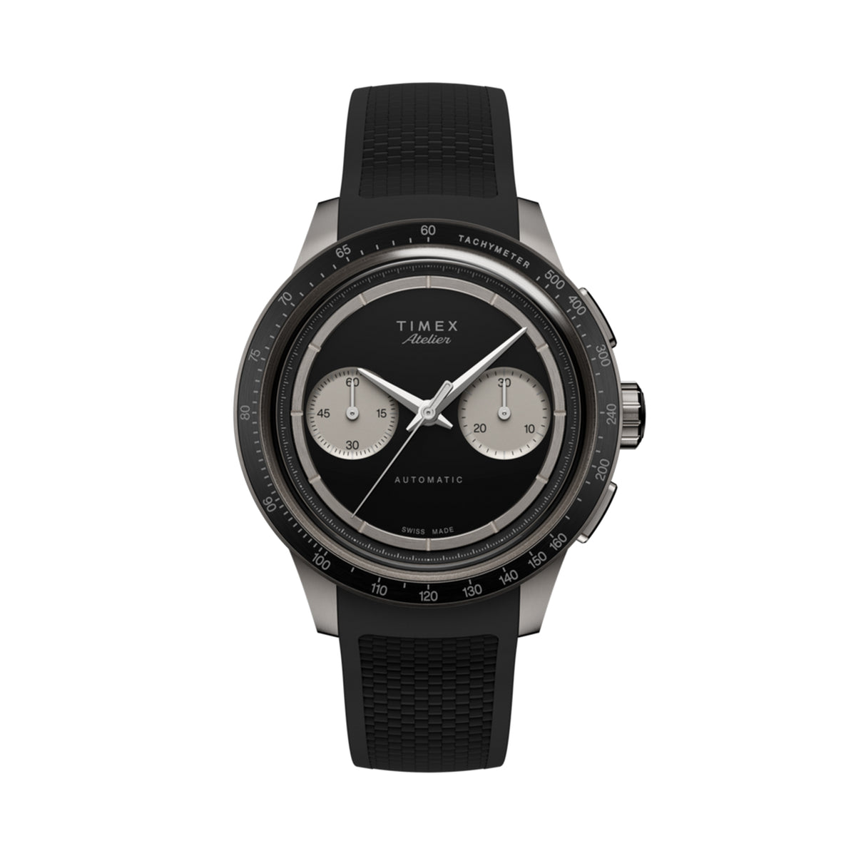 Timex Atelier M1a Ti Chronograph Watch Synthetic Rubber Strap