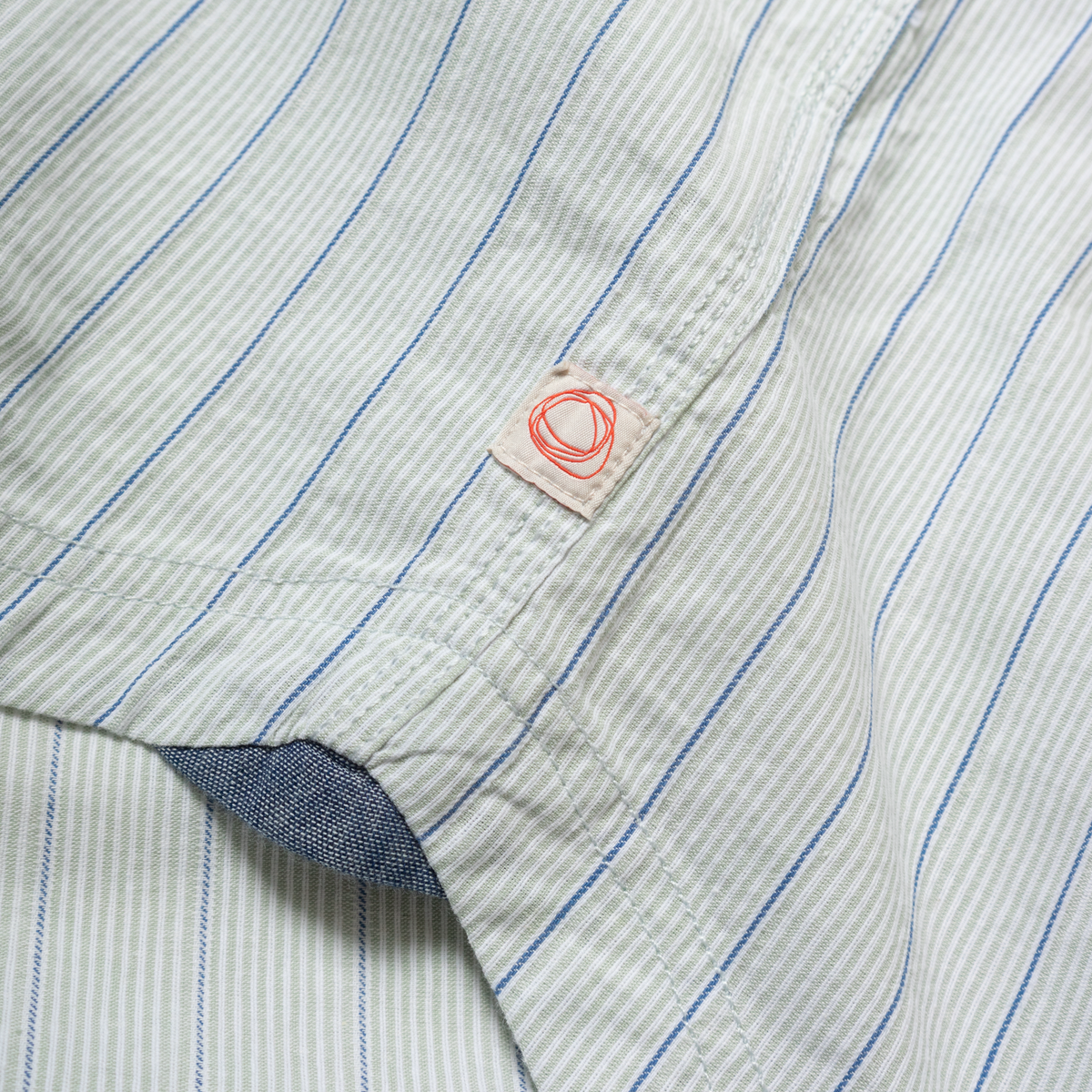 Imperfects Tradesman Button-Down in Striped Chambray