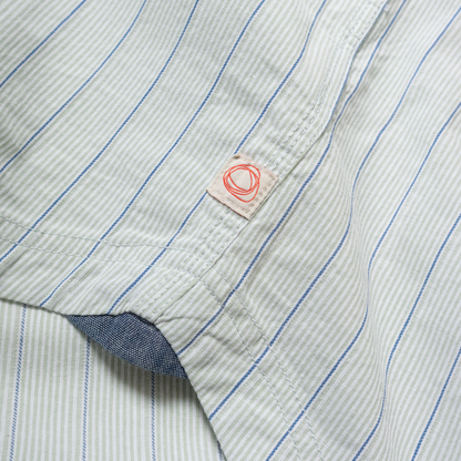 Imperfects Tradesman Button-Down in Striped Chambray