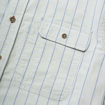 Imperfects Tradesman Button-Down in Striped Chambray