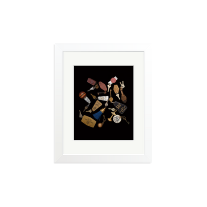Travel Keys Framed Print White Small