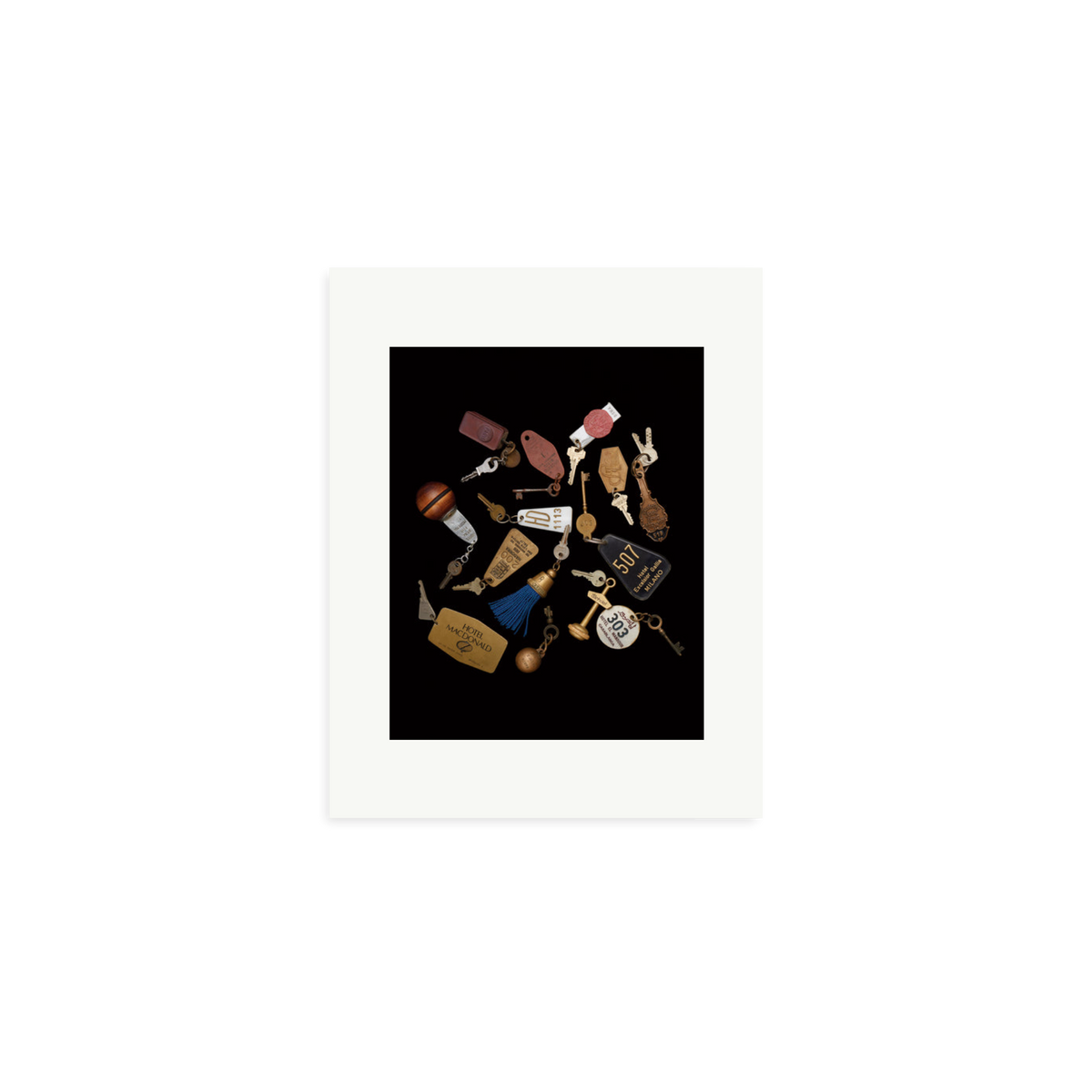 Travel Keys Framed Print Print Only Small