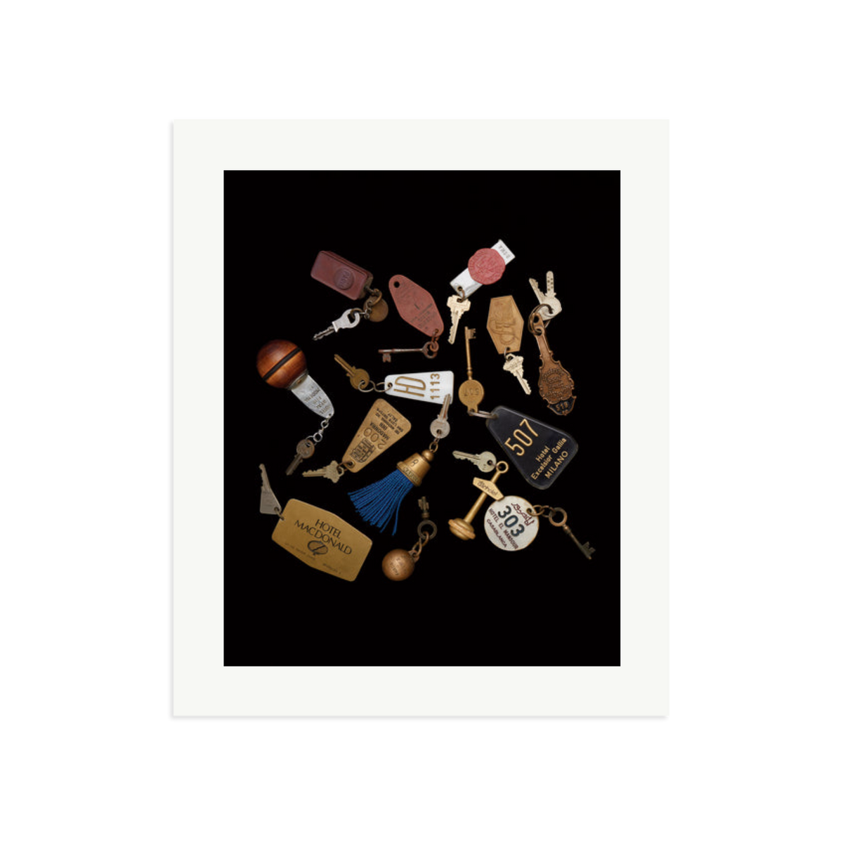 Travel Keys Framed Print Print Only Large