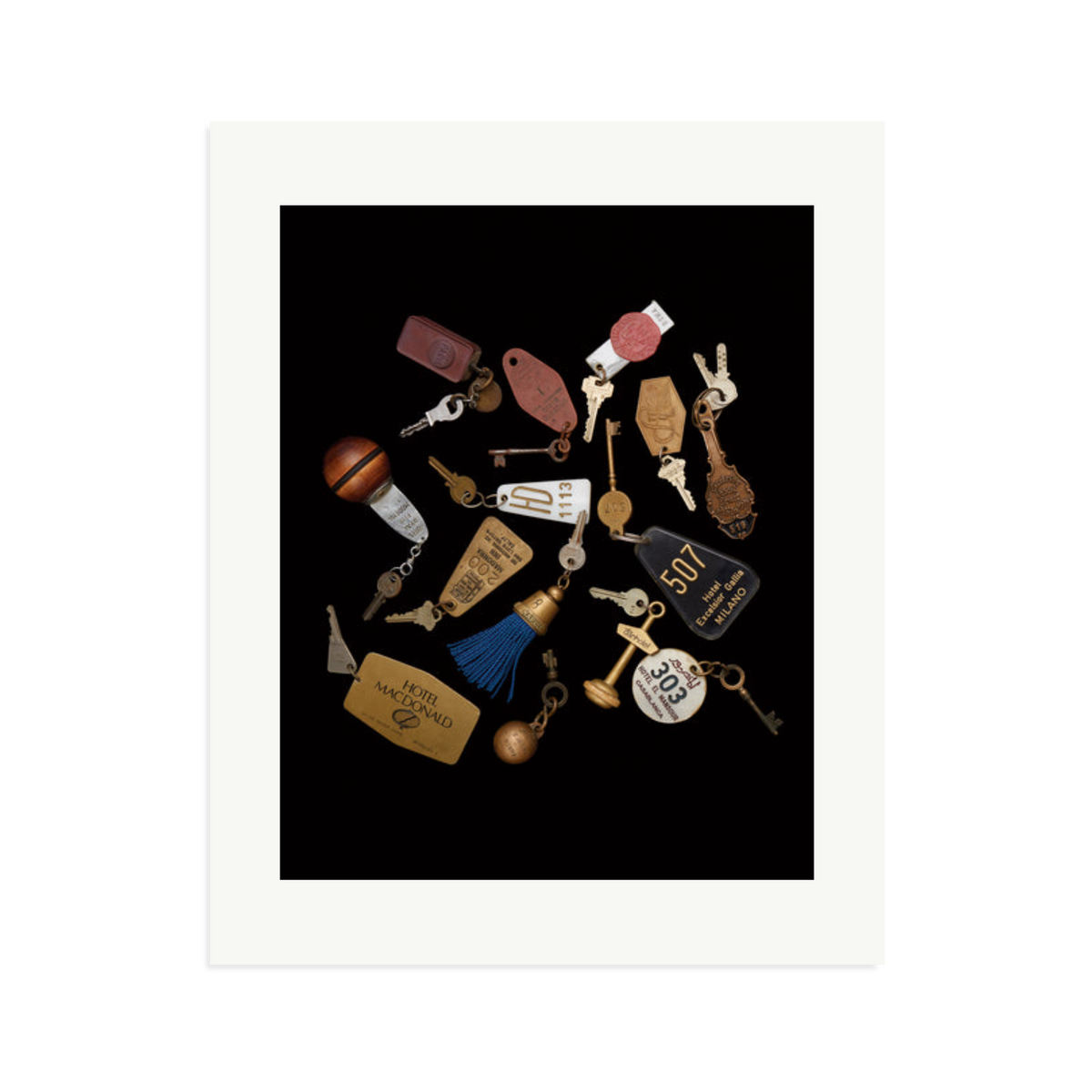 Travel Keys Framed Print Print Only XL