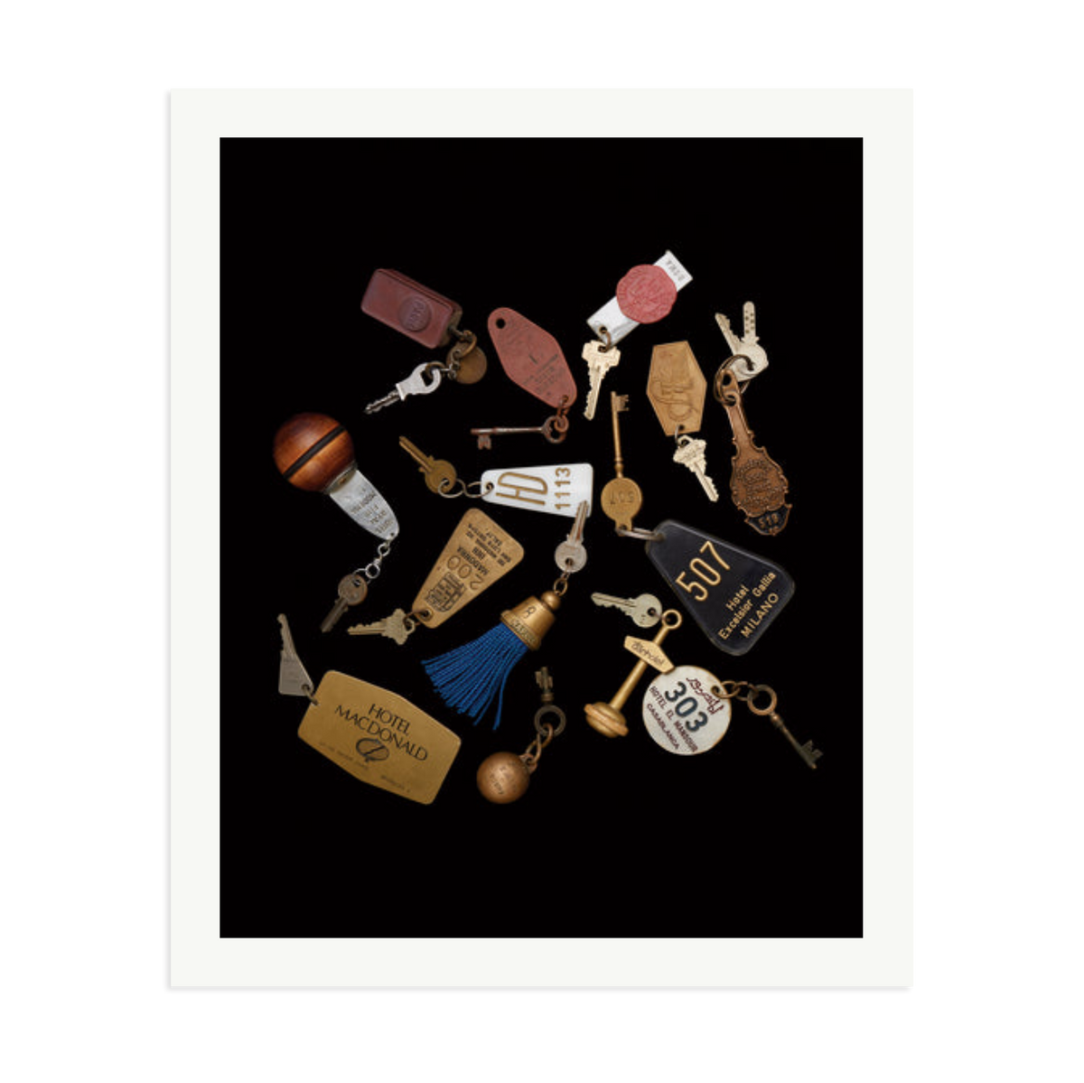 Travel Keys Framed Print Print Only XXL