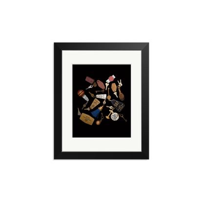 Travel Keys Framed Print Black Small