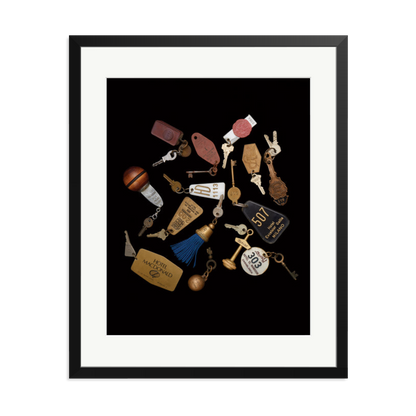 Travel Keys Framed Print Black XL