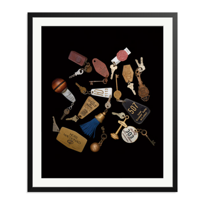 Travel Keys Framed Print Black XXL