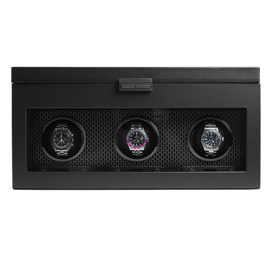 Wolf Axis Watch Winder Triple Winder with Storage