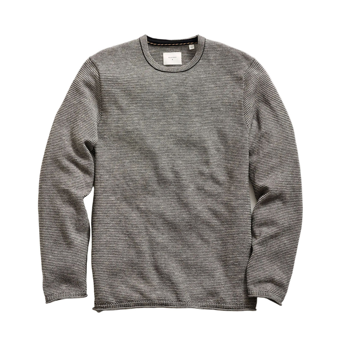 Billy Reid Tuck Stripe Crew Black