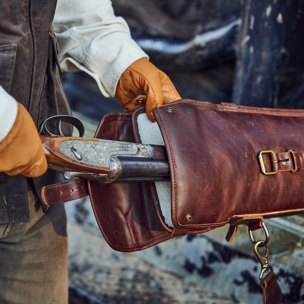 Tom Beckbe Fleece-Lined Leather Gun Sleeve