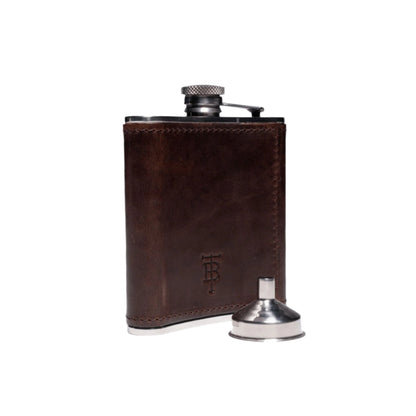 Tom Beckbe Hip Flask (6oz) Oak