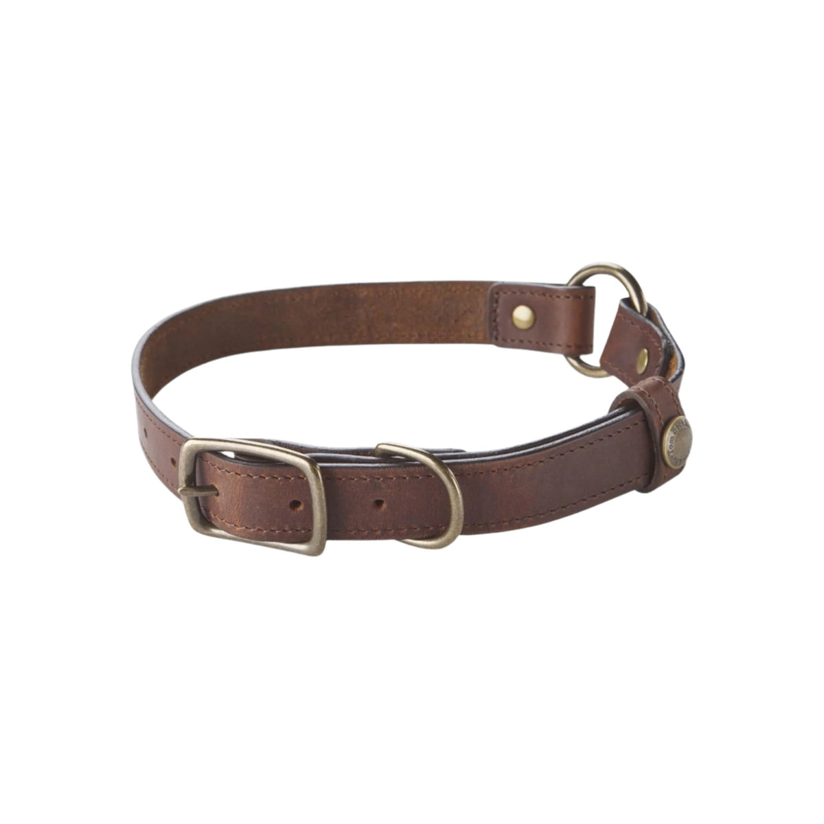 Tom Beckbe Leather Dog Collar Oak