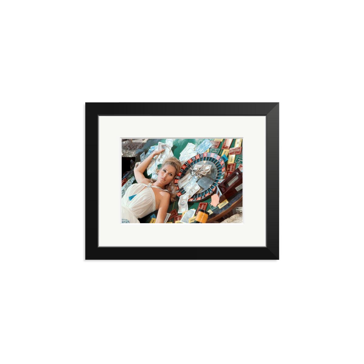 Ursula Andress at Casino Royale Framed Print Black Small