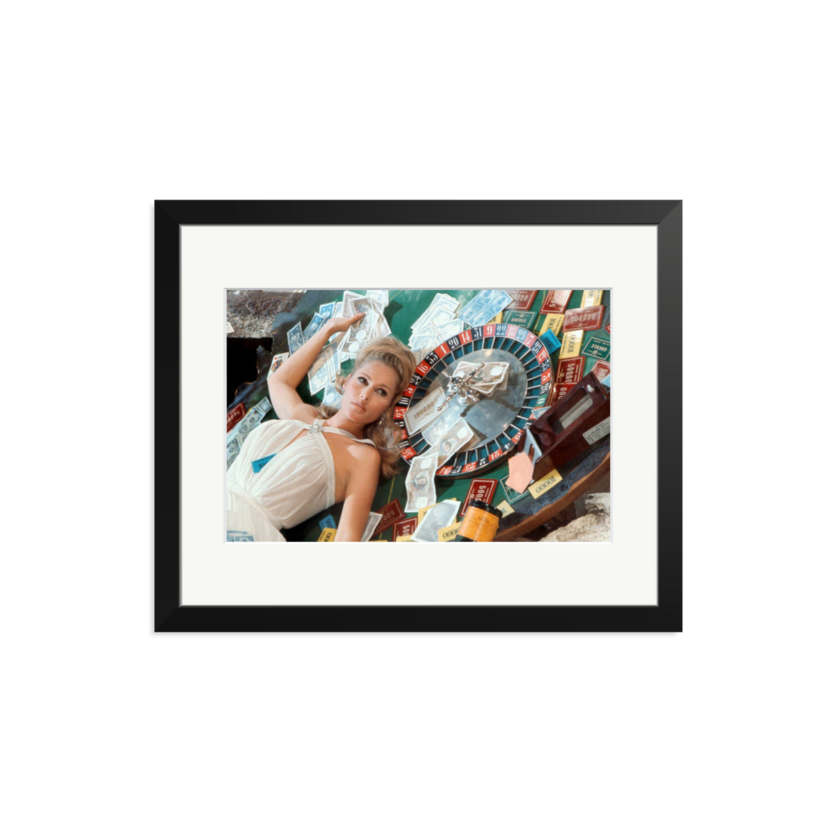 Ursula Andress at Casino Royale Framed Print Black Medium