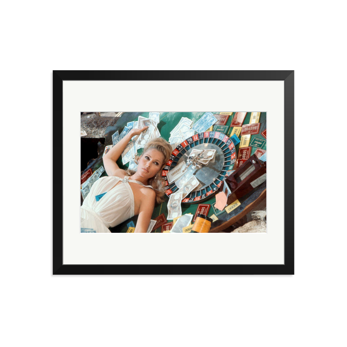 Ursula Andress at Casino Royale Framed Print Black Large