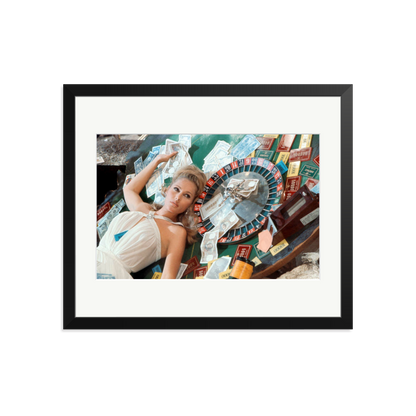 Ursula Andress at Casino Royale Framed Print Black Large